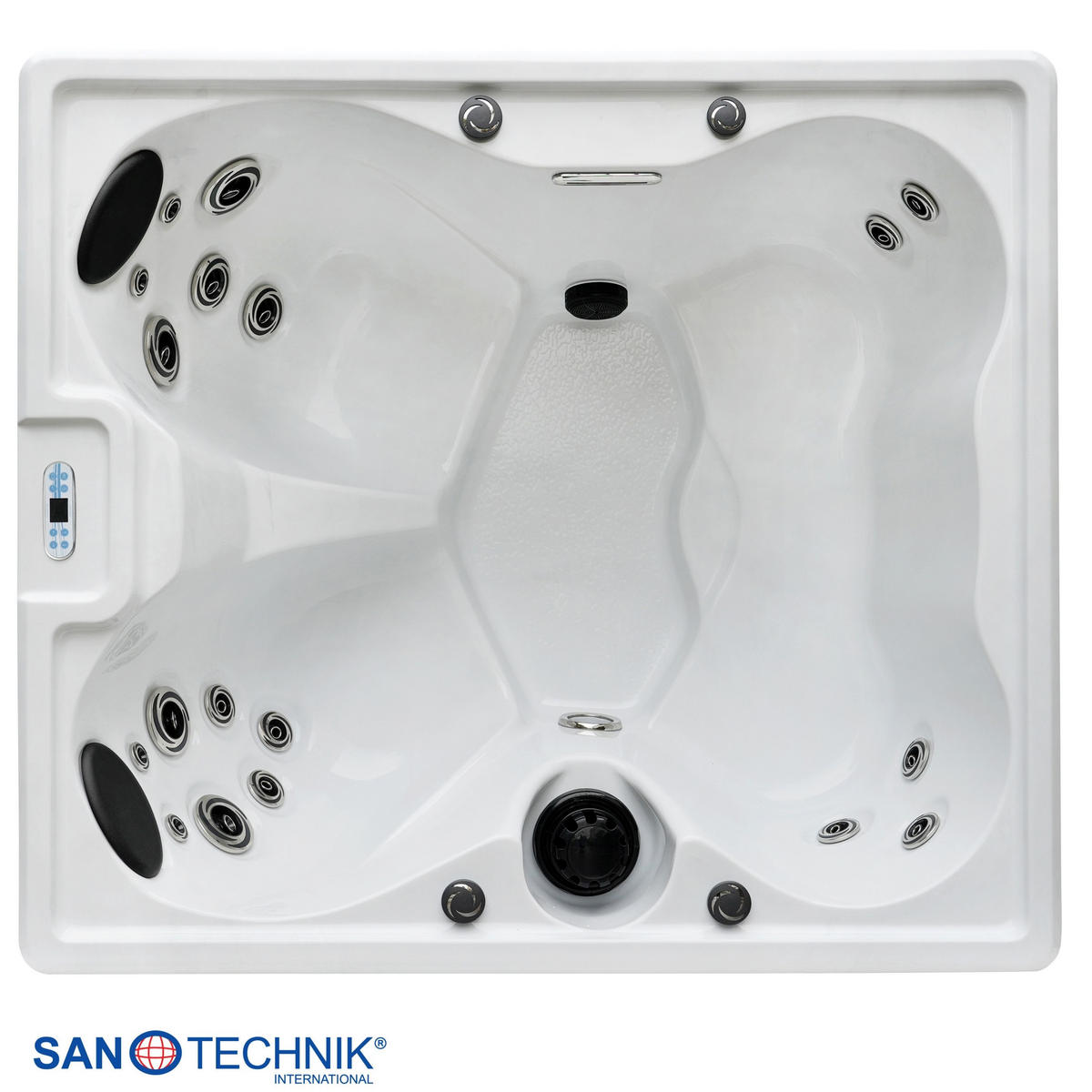 WHIRLPOOL Parma 180/160/76 cm  - Grauweiß, KONVENTIONELL, Kunststoff (180/160/76cm) - Sanotechnik