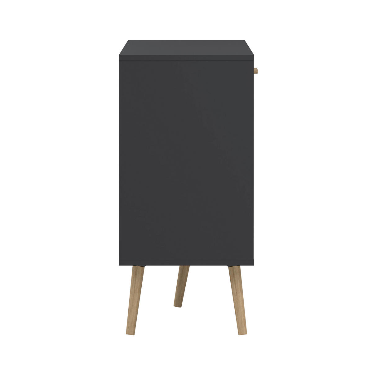 SIDEBOARD 147,2/81,7/39,1 cm  - grå/ekfärgad, Design, trämaterial/trä (147,2/81,7/39,1cm) - Best Price