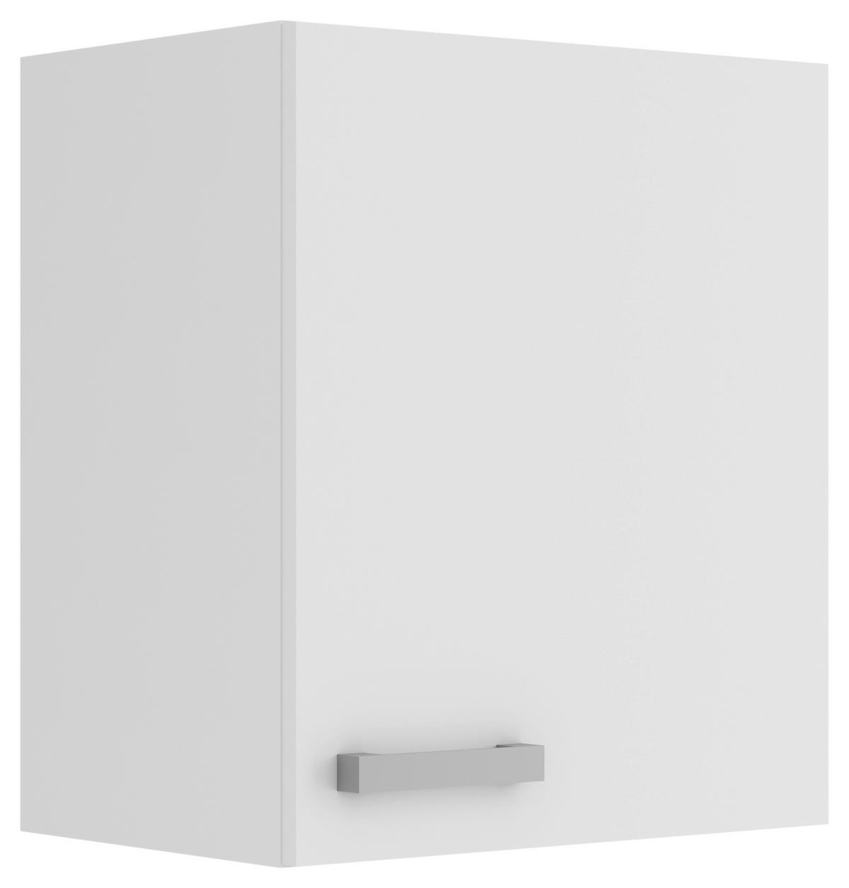 KÜCHENOBERSCHRANK 50/57,6/34,6 cm  in Weiß  - Alufarben/Weiß, Basics, Holzwerkstoff/Metall (50/57,6/34,6cm) - Optifit