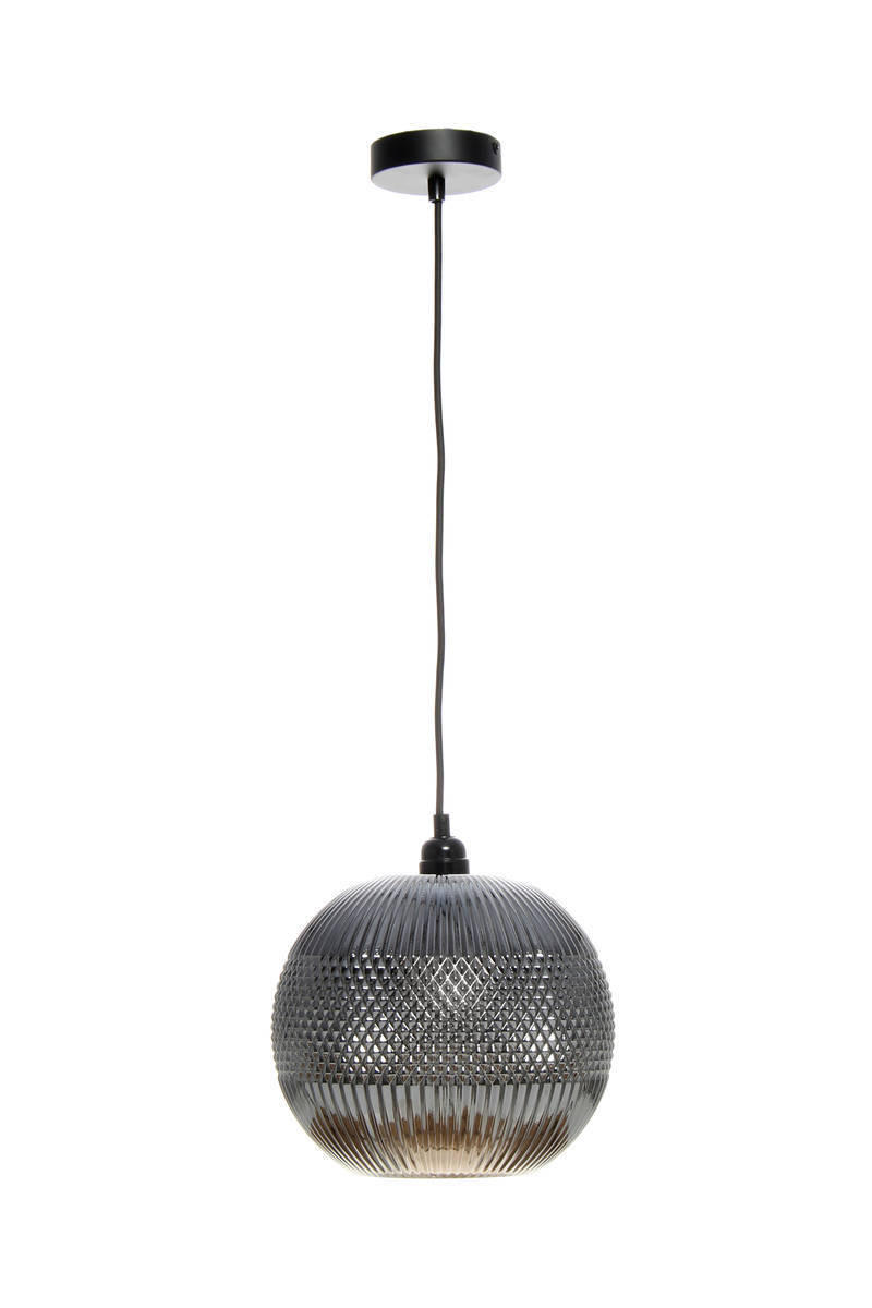 HÄNGELEUCHTE 25/26/25 cm   - Silberfarben/Grau, Trend, Glas (25/26/25cm) - Kayoom