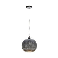 ZÁVĚSNÉ SVÍTIDLO,  25/26/25 cm - šedá/barvy stříbra, Trend, sklo (25/26/25cm) - P & B