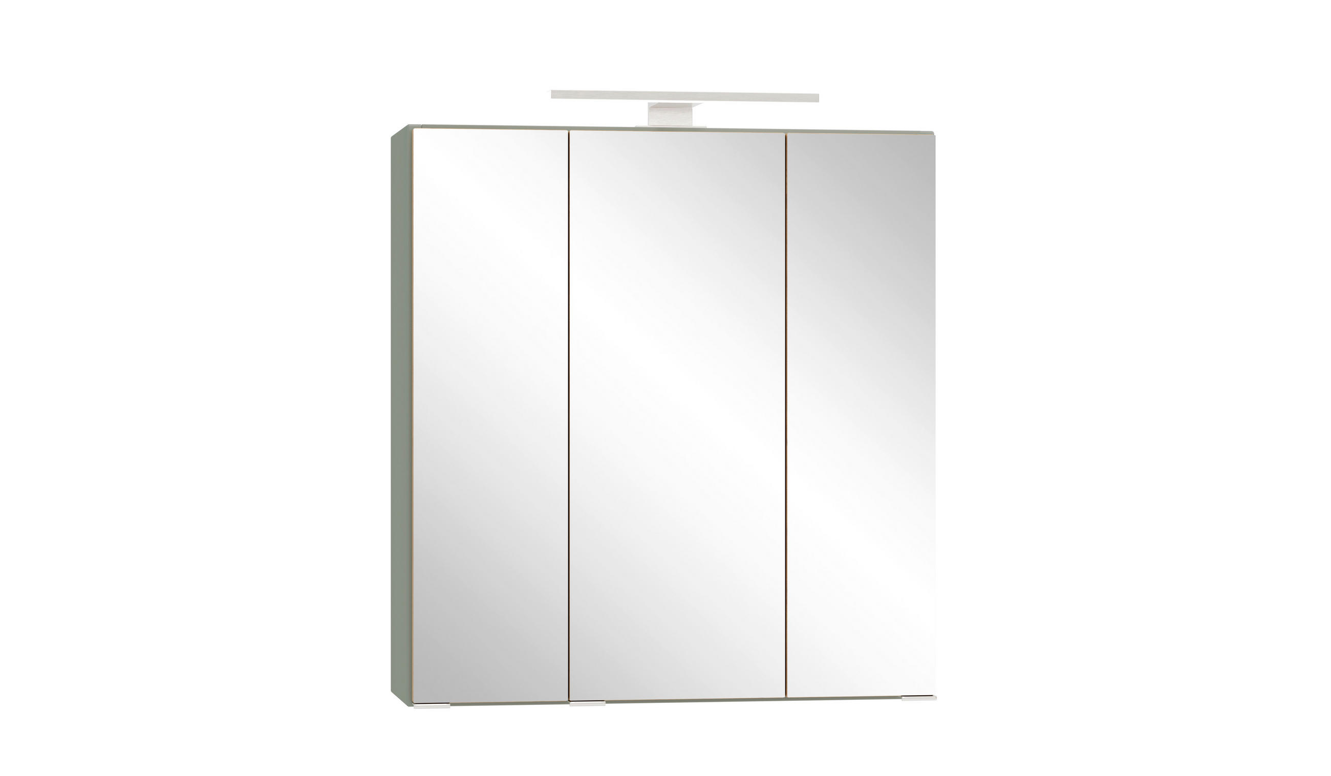 SPIEGELSCHRANK 60/64/20 cm  - Schilfgrün/Edelstahlfarben, Trend, Glas/Holzwerkstoff (60/64/20cm) - Held