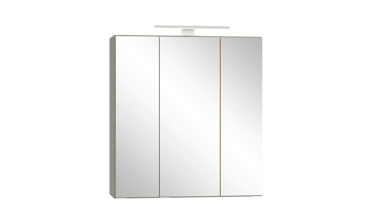 BADEZIMMER 2-teilig  in 60 cm  - Schilfgrün/Wildeiche, Trend, Glas/Holzwerkstoff (60cm) - Held