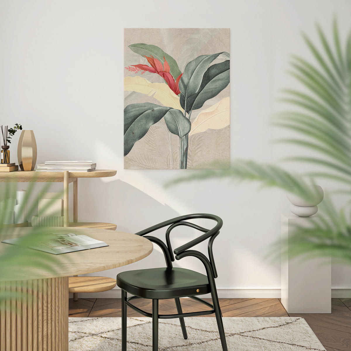 LEINWANDBILD Pflanzen 60/80 cm  - Multicolor, Basics, Holz/Textil (60/80cm)