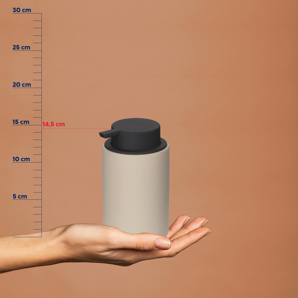 SEIFENSPENDER Sana  - Beige, Basics, Keramik (9/14,5cm) - Kela