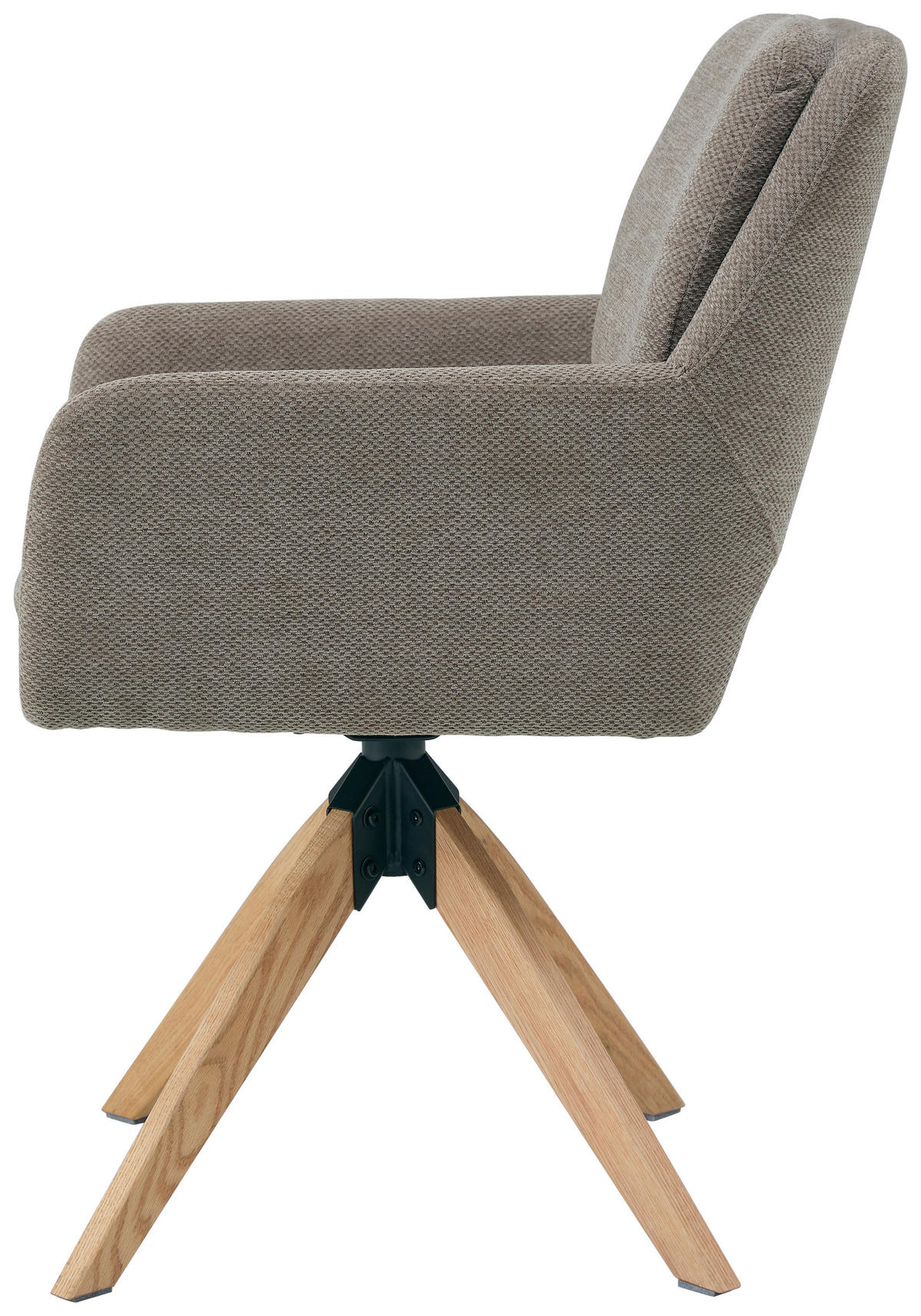 ARMLEHNSTUHL in Holz, Metall, Textil Braun  - Braun/Naturfarben, KONVENTIONELL, Holz/Textil (59/89/65cm) - Livetastic