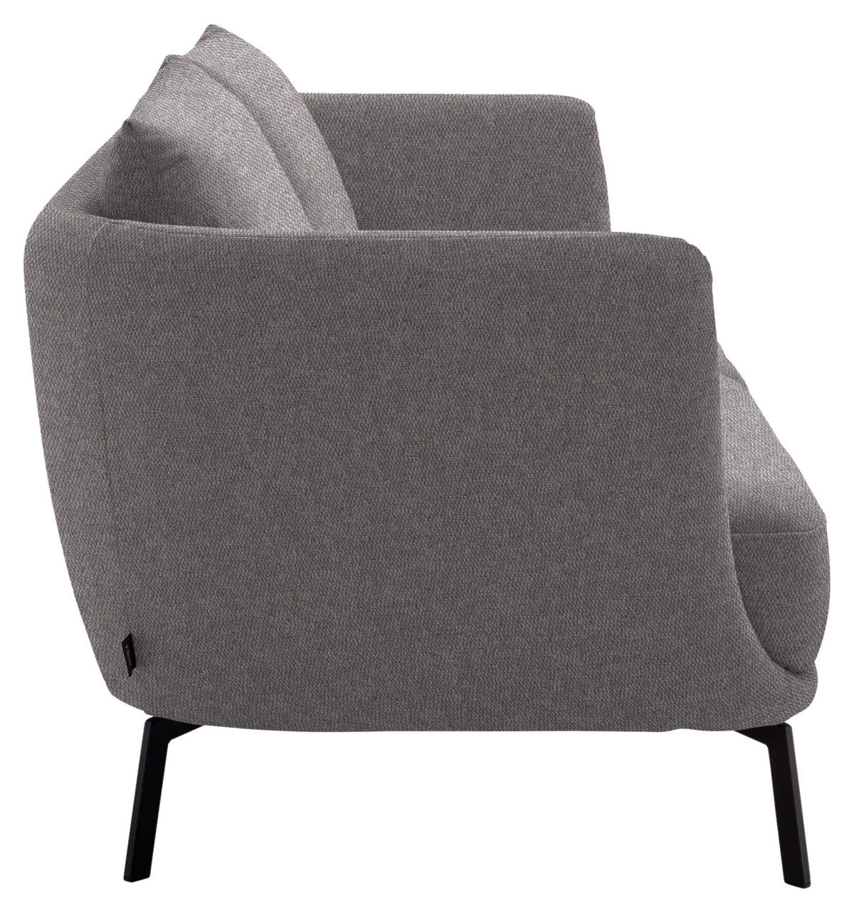 2,5-SITZER  in Flachgewebe Grau, Lila  - Lila/Schwarz, Design, Textil/Metall (190/71/91cm) - Schöner Wohnen