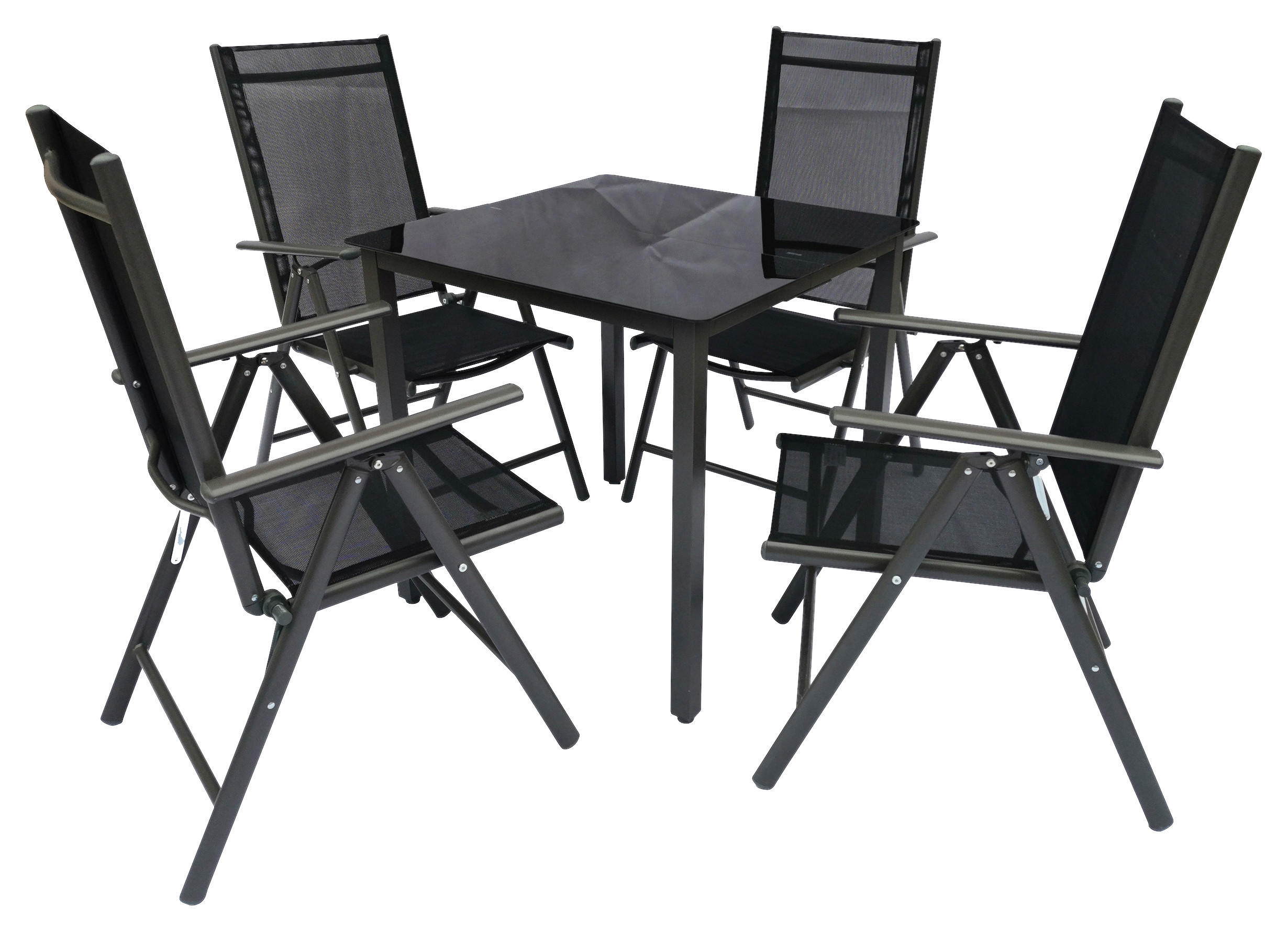 Gartengarnitur 5 -Teilig. Metall/Schwarz