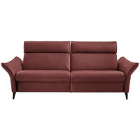 3-SITZER-SOFA in Echtleder Rotbraun  - Rotbraun/Anthrazit, Design, Leder/Metall (224/94/95cm) - Himolla