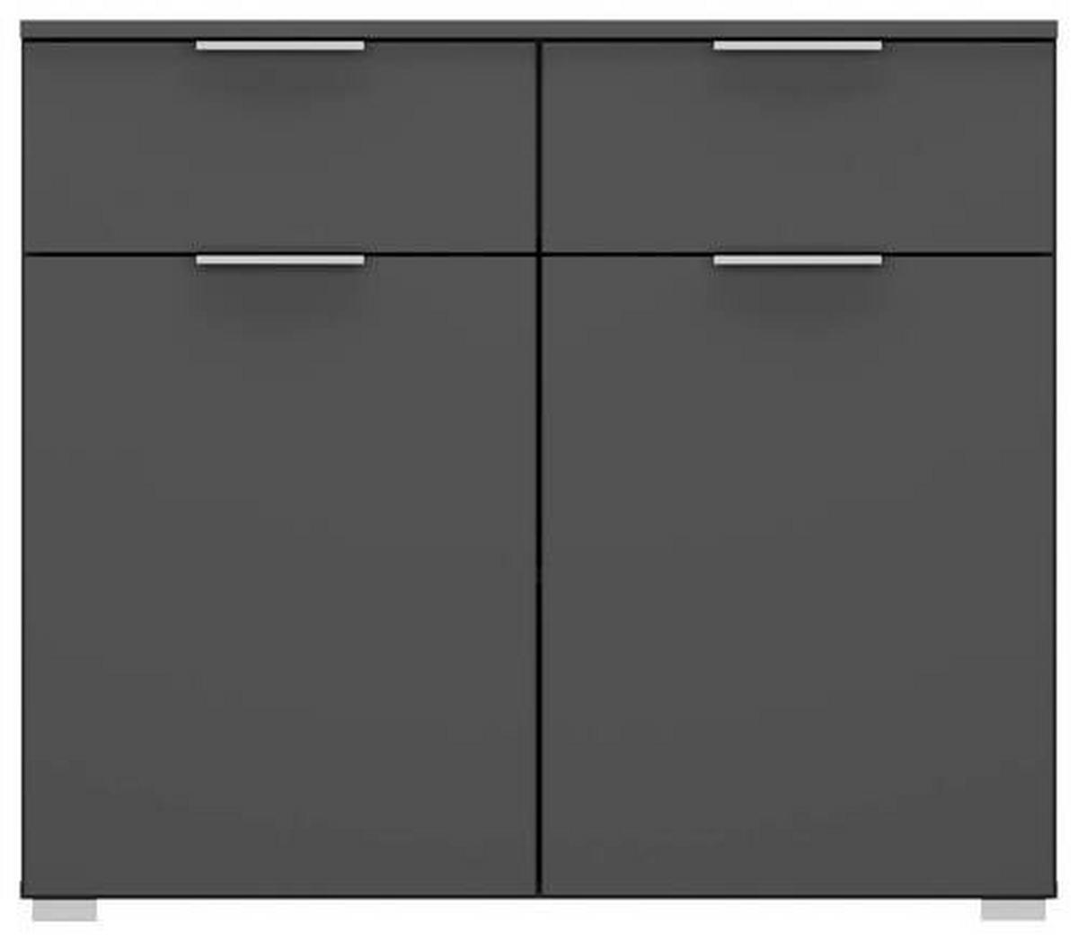 KOMÓD 93/81/42 cm  - alumínium színű/szürke, Modern, faalapú anyag (93/81/42cm) - Rauch Möbel