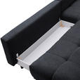 ECKSOFA in Chenille Dunkelblau  - Schwarz/Dunkelblau, MODERN, Textil/Metall (290/182cm) - Hom`in