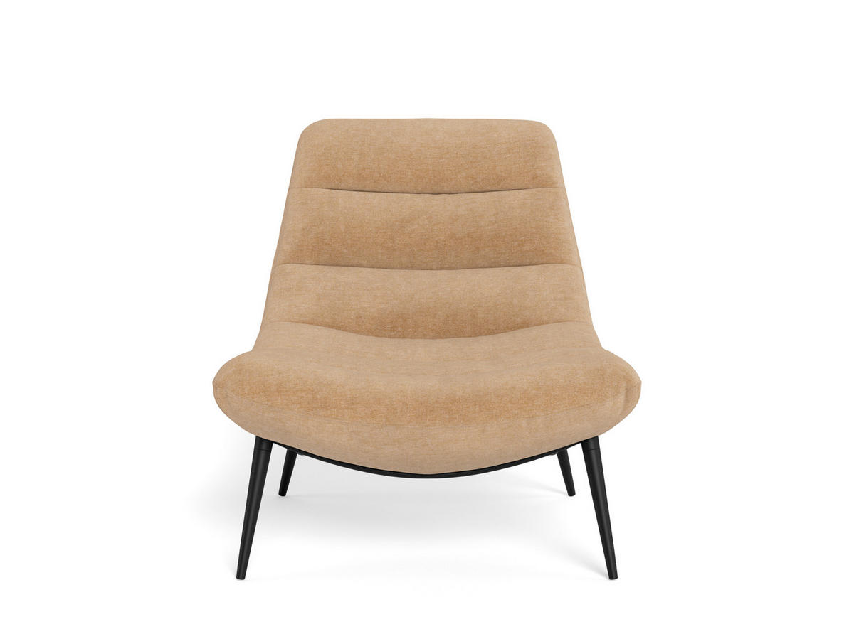 SESSEL in Chenille Braun, Schwarz  - Schwarz/Braun, MODERN, Textil/Metall (83/84/87cm) - Livetastic