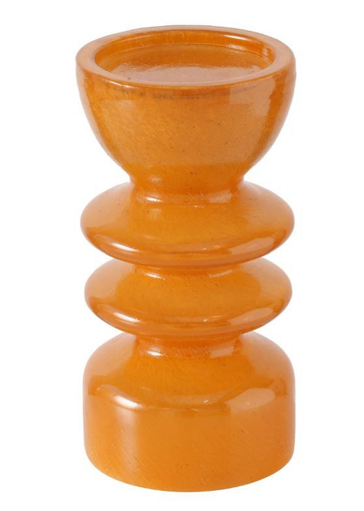 KERZENHALTER - Orange, Basics, Glas (10/20cm) - Boltze Home