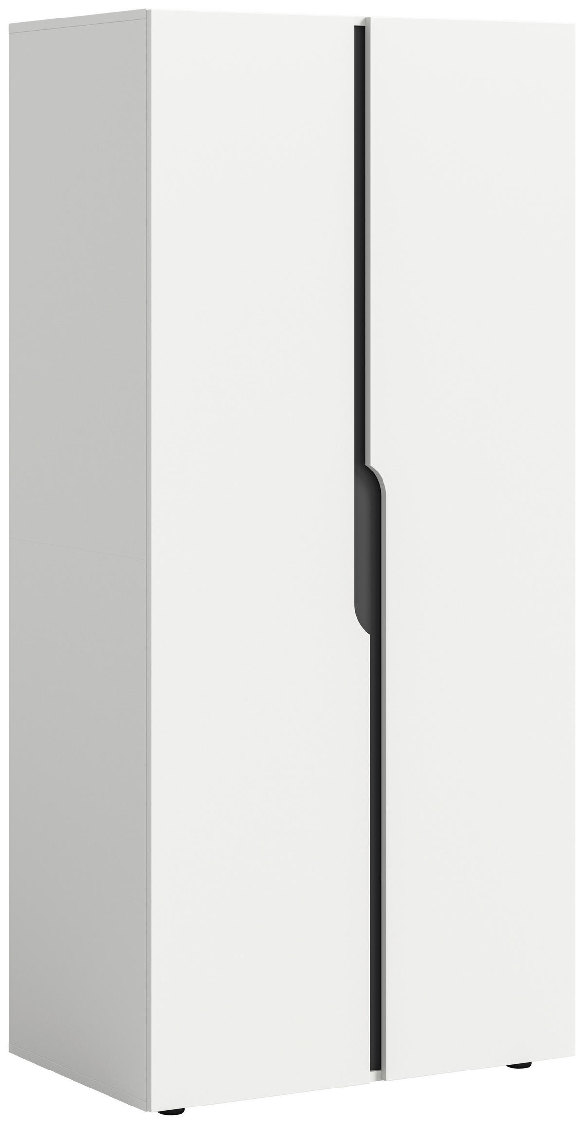 DREHTÜRENSCHRANK 80/180/51 cm,  in Weiß, 2-türig  - Weiß, MODERN, Holzwerkstoff (80/180/51cm) - MID.YOU