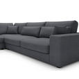 ECKSOFA in Cord Graphitfarben  - Schwarz/Graphitfarben, KONVENTIONELL, Kunststoff/Textil (250/314cm) - Carryhome