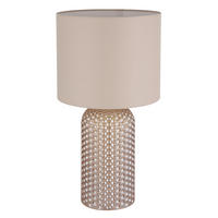 TISCHLEUCHTE 26,5/50 cm   - Champagner/Weiß, Basics, Glas/Kunststoff (26,5/50cm)