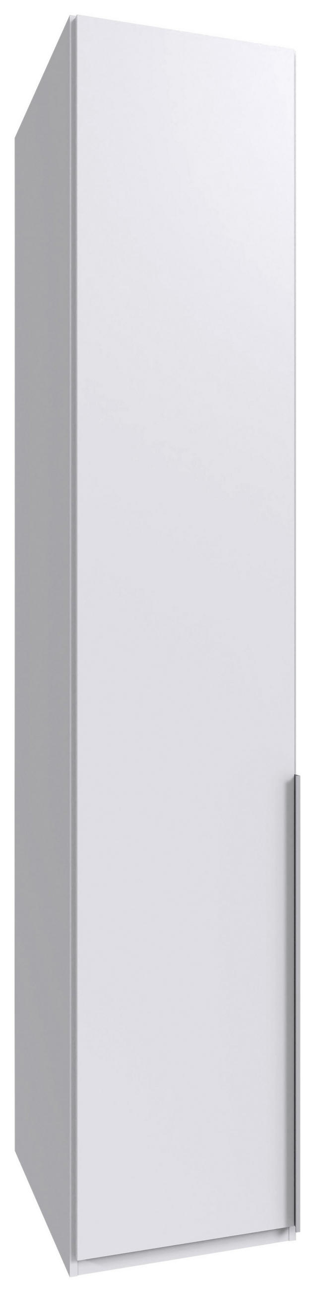 GARDEROB MED GÅNGJÄRN 45/236/58 cm 1-dörrar - vit/aluminiumfärg, Modern, metall/trämaterial (45/236/58cm) - MID.YOU