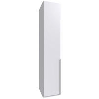 DREHTÜRENSCHRANK in Weiss  - Weiss/Alufarben, Modern, Holzwerkstoff/Metall (45/236/58cm) - MID.YOU