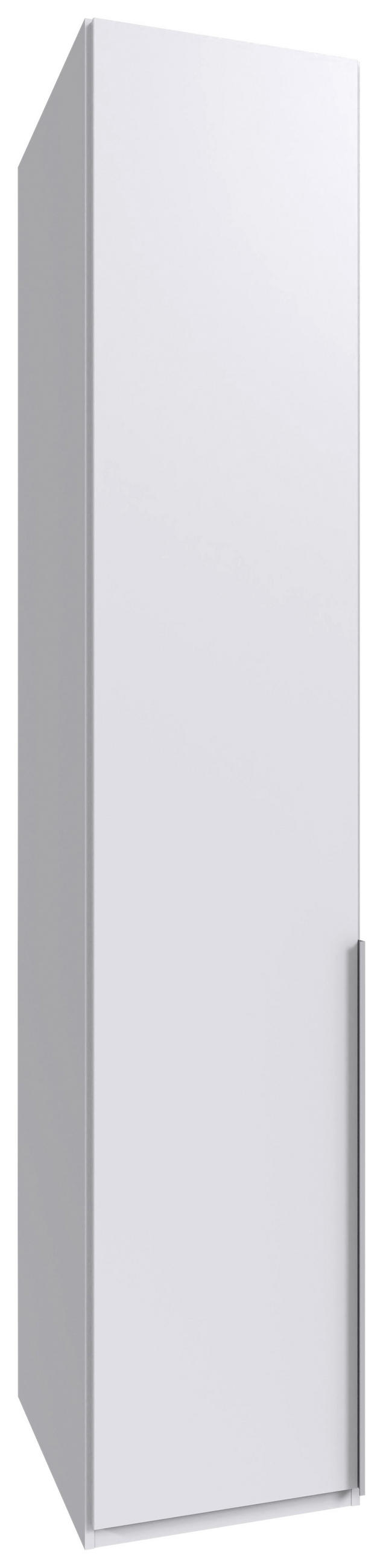 DREHTÜRENSCHRANK in Weiss  - Weiss/Alufarben, Modern, Holzwerkstoff/Metall (45/236/58cm) - MID.YOU
