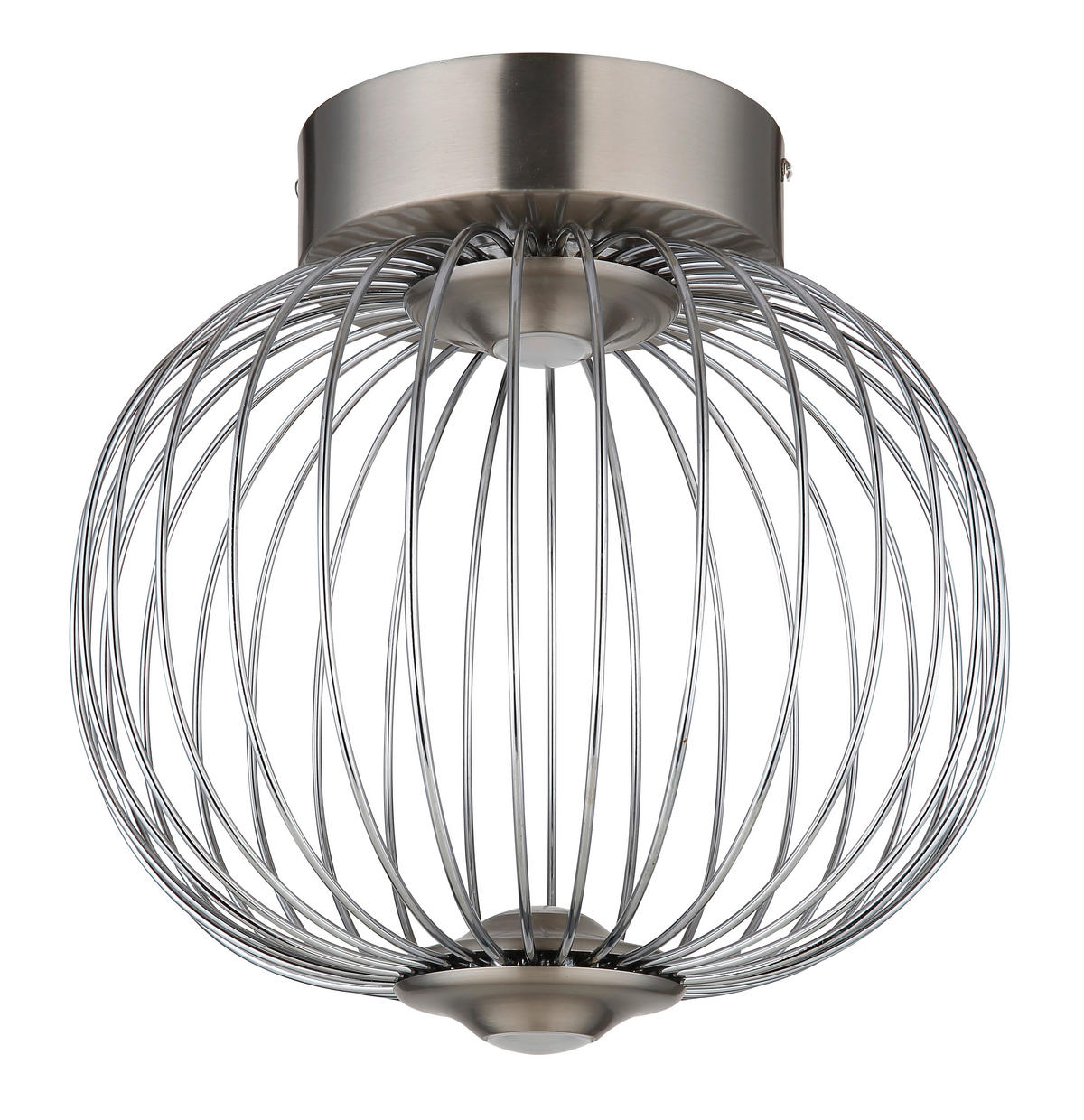 LED-DECKENLEUCHTE   30 cm   - Nickelfarben, Design, Metall (30cm)