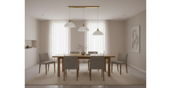 HÄNGELEUCHTE 106/30/150 cm  - Weiß, Trend, Glas/Metall (106/30/150cm) - Novel