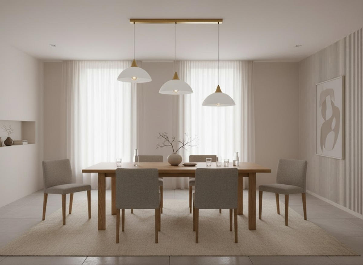 HÄNGELEUCHTE 106/30/150 cm  - Weiß, Trend, Glas/Metall (106/30/150cm) - Novel