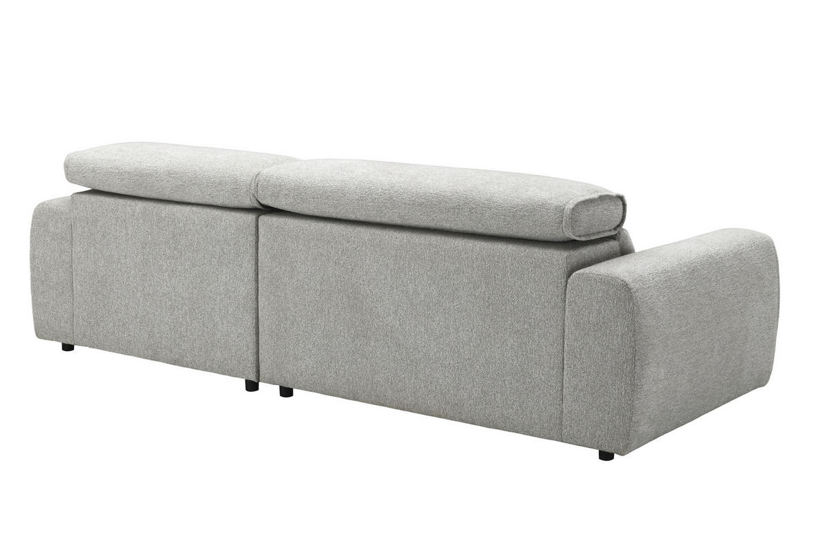 ECKSOFA  Chenille Beige  - Beige/Schwarz, Design, Kunststoff/Textil (258/160cm) - Livetastic