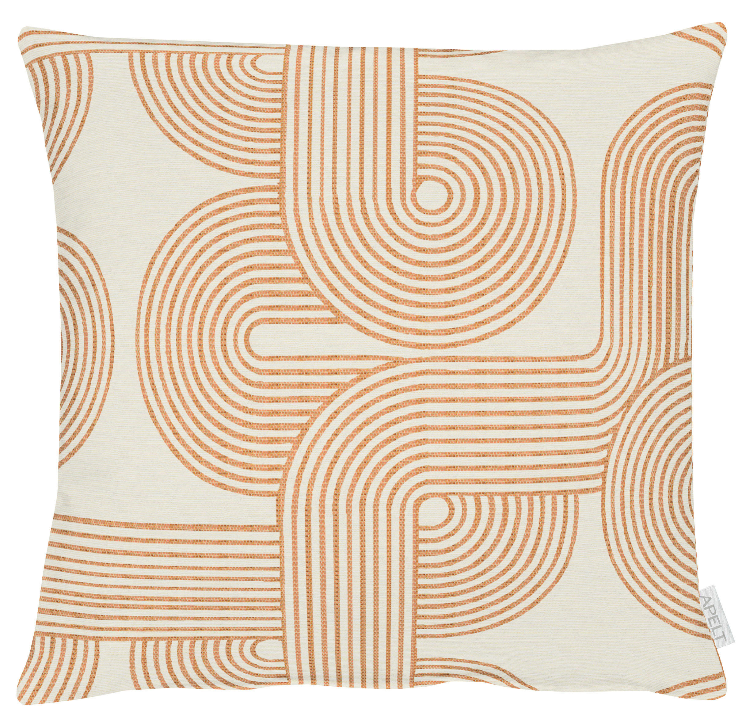 KISSENHÜLLE 45/45 cm - Beige/Orange, Design, Textil (45/45cm) - Apelt