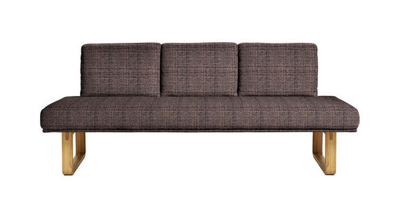 SITZBANK 209/92/78 cm in Eichefarben, Dunkelbraun - Eichefarben/Dunkelbraun, Design, Holz/Textil (209/92/78cm) - Dieter Knoll