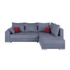 ECKSOFA Anthrazit Webstoff  - Chromfarben/Beere, Design, Kunststoff/Textil (260/218cm) - P & B