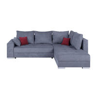 ECKSOFA Anthrazit Webstoff  - Chromfarben/Beere, Design, Kunststoff/Textil (260/218cm) - P & B
