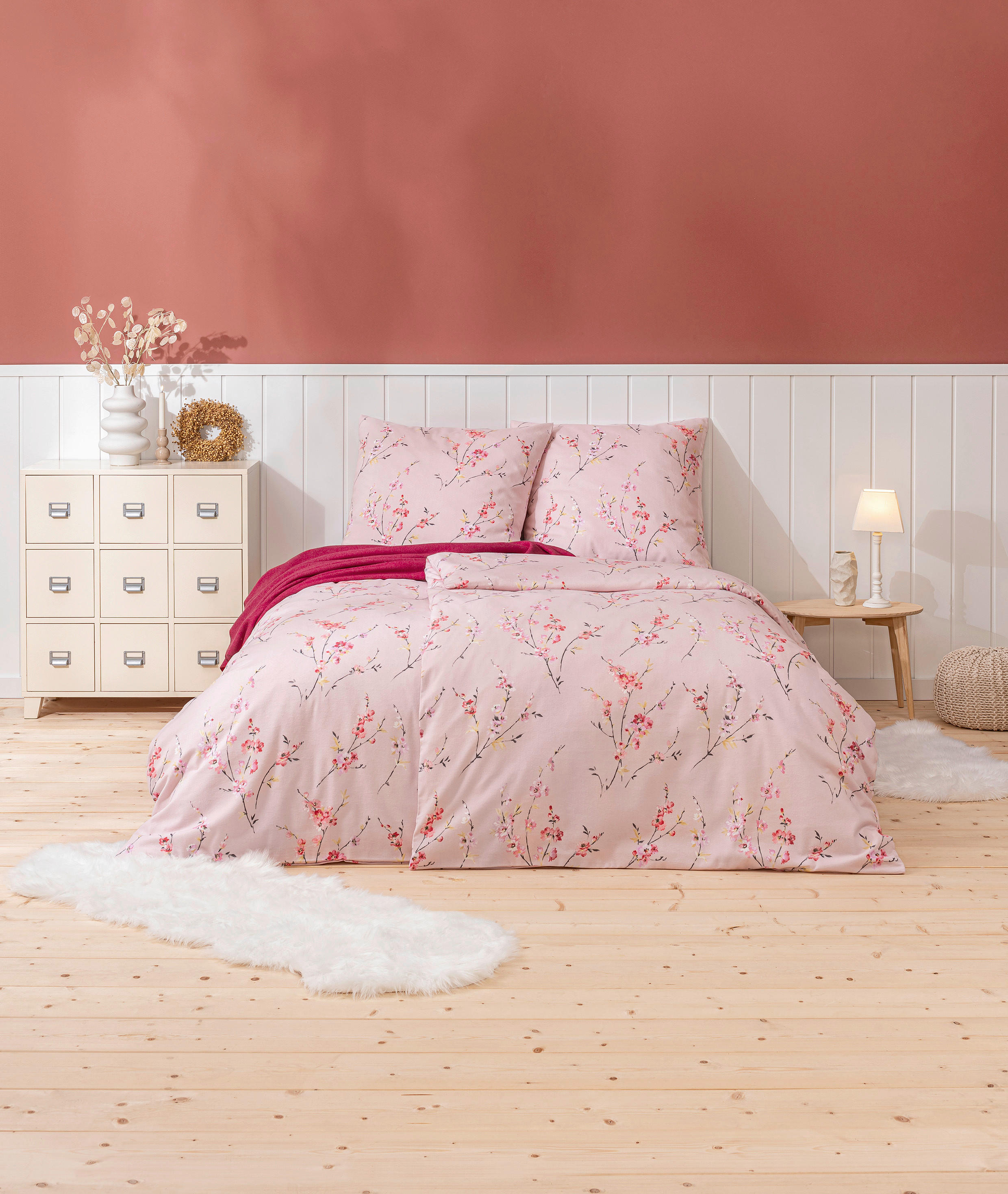 BETTWÄSCHE Atelier Flanell 155/220 cm  - Hellrosa, Design, Textil (155/220cm) - Estella