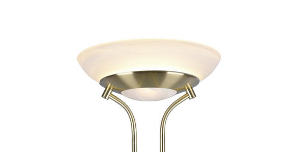 LED-DECKENFLUTER 32,5/180 cm - Messingfarben/Alabasterfarben, Basics, Glas/Metall (32,5/180cm) - Novel