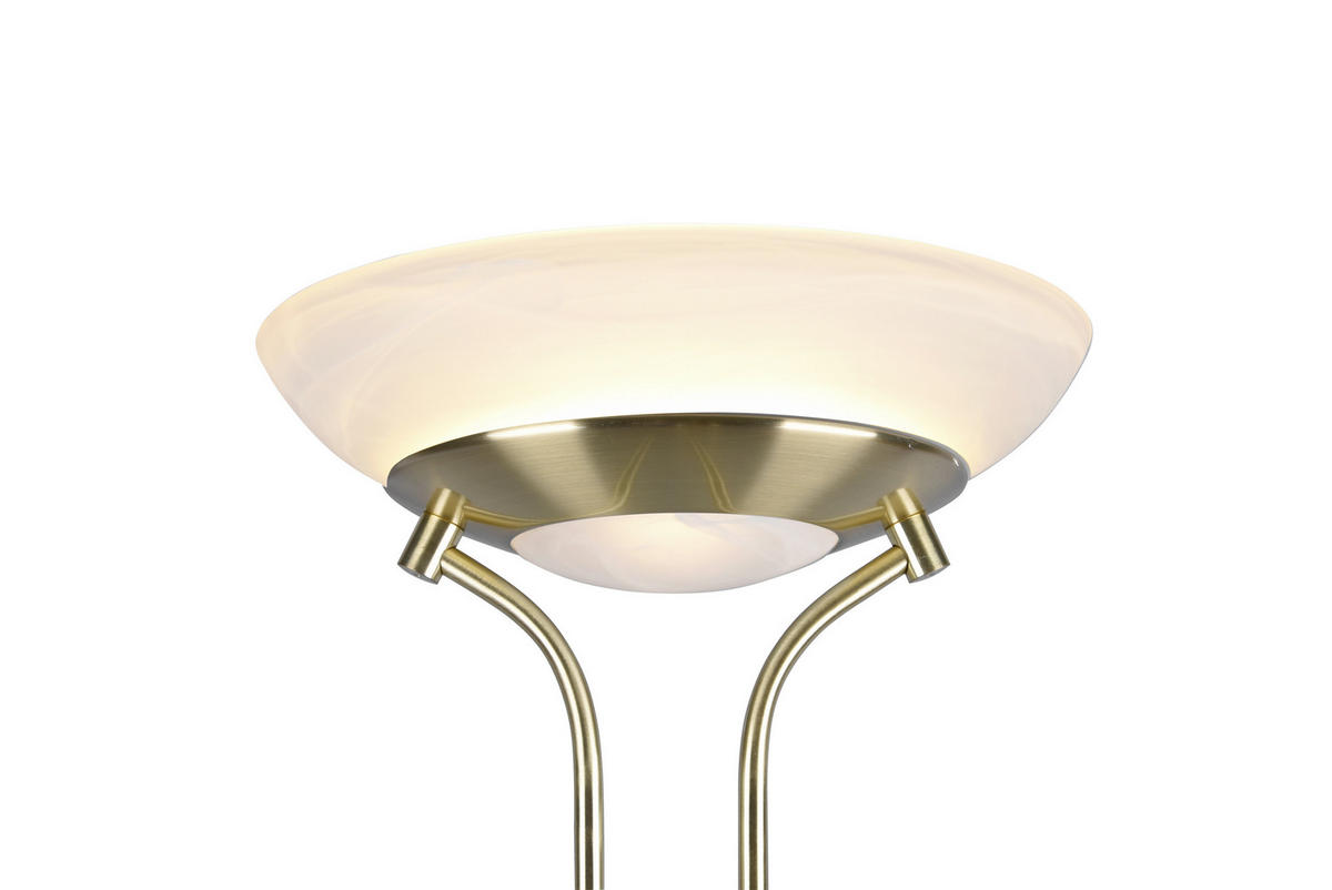 LED LAMPA OSVĚTLUJÍCÍ STROP - alabastrová/barvy mosazi, Basics, kov/sklo (32,5/180cm) - Novel