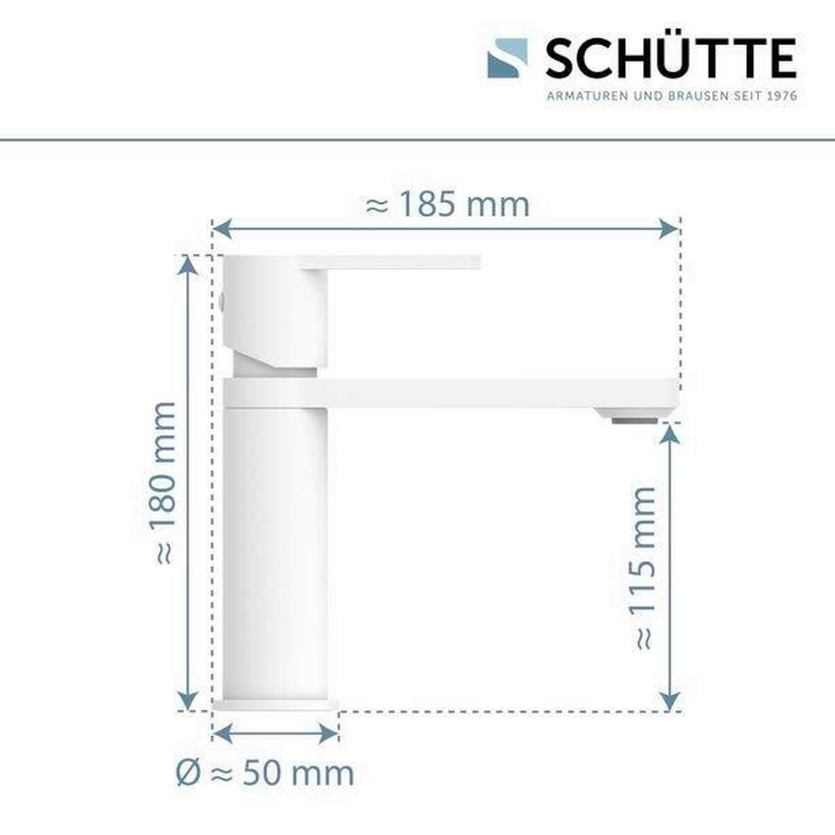 WASCHTISCHARMATUR 5/18/18 cm  - Weiß, Basics, Metall (5/18/18cm) - Schütte