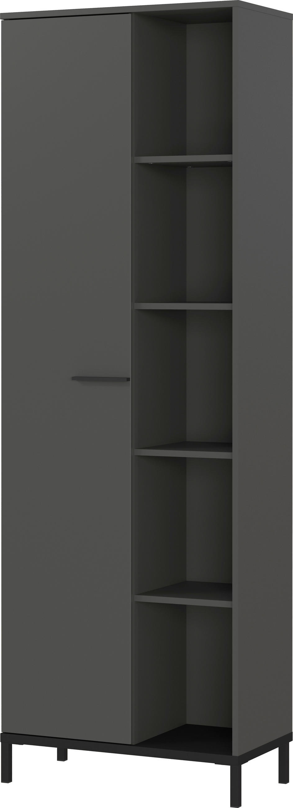 AKTENSCHRANK Graphitfarben  - Graphitfarben, Design, Holzwerkstoff (64/190/34cm) - Germania