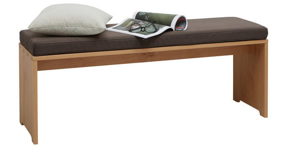 BETTBANK 120/46/35 cm   - Dunkelbraun/Erlefarben, Natur, Holz (120/46/35cm) - Valnatura