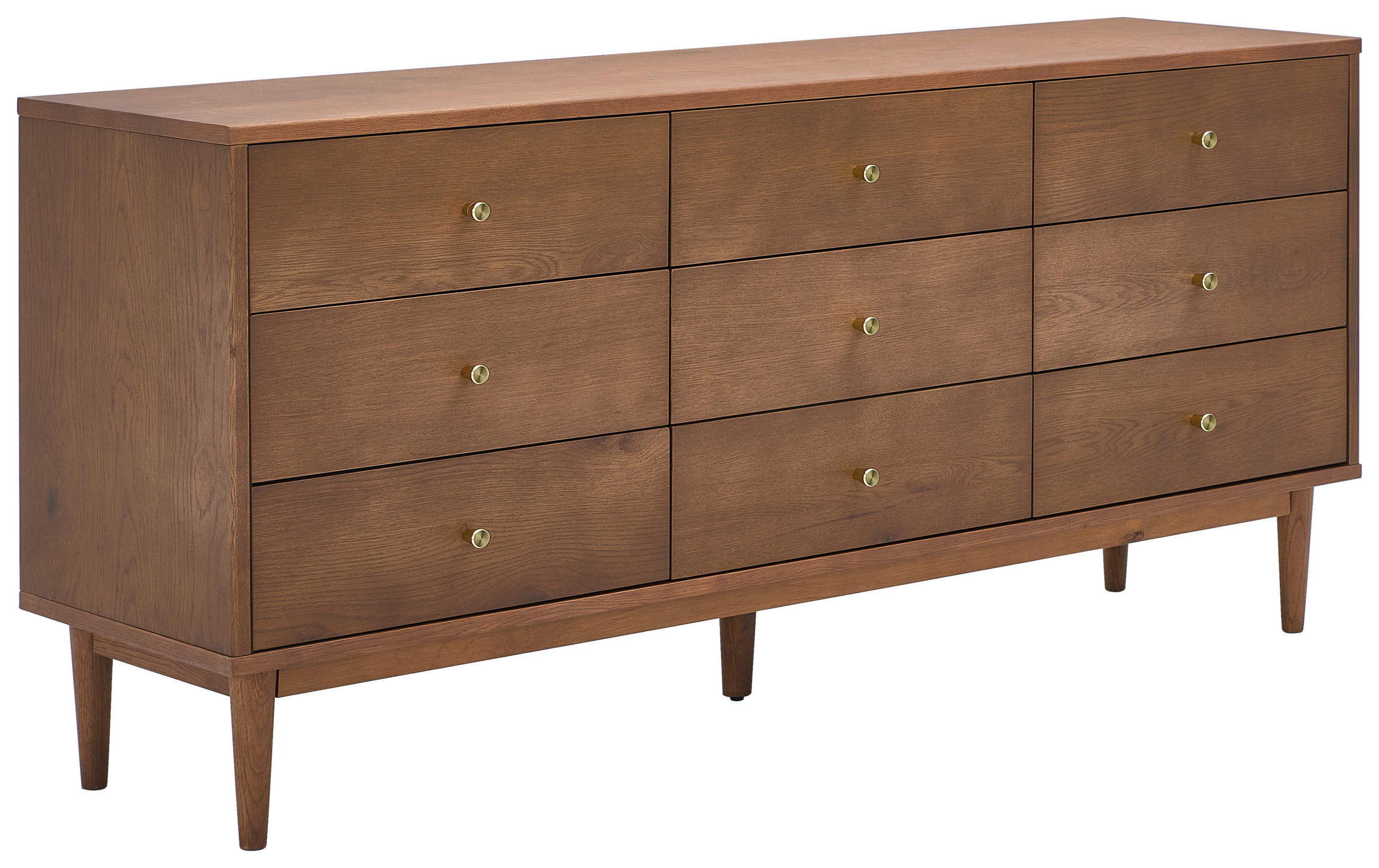 SIDEBOARD 148/74/40 cm  - Goldfarben/Walnussfarben, LIFESTYLE, Holz/Holzwerkstoff (148/74/40cm) - MID.YOU