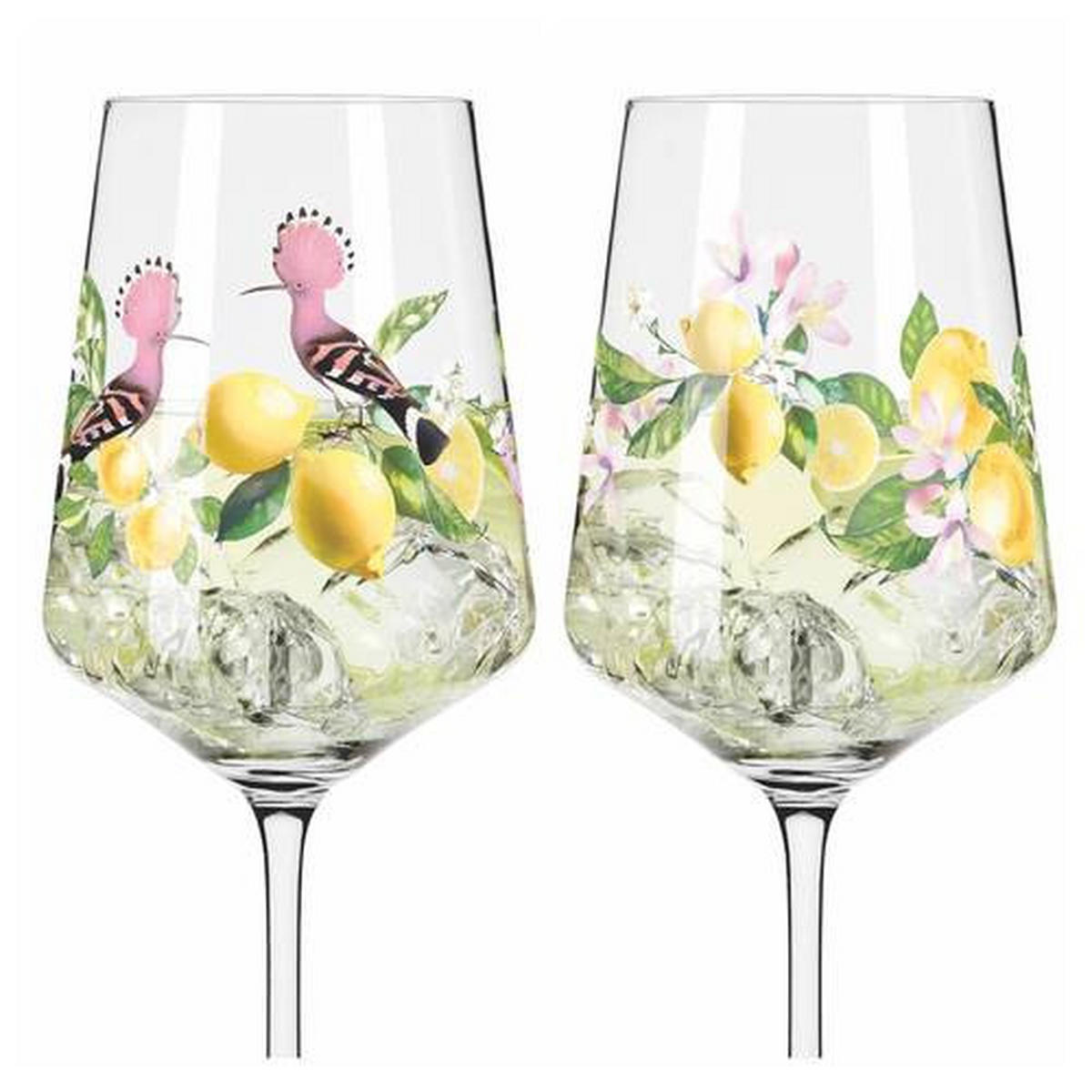 SPRITZERGLAS 544 ml 2-teilig  - Gelb/Rosa, LIFESTYLE, Glas (9,3/22,5/9,3cm) - Ritzenhoff