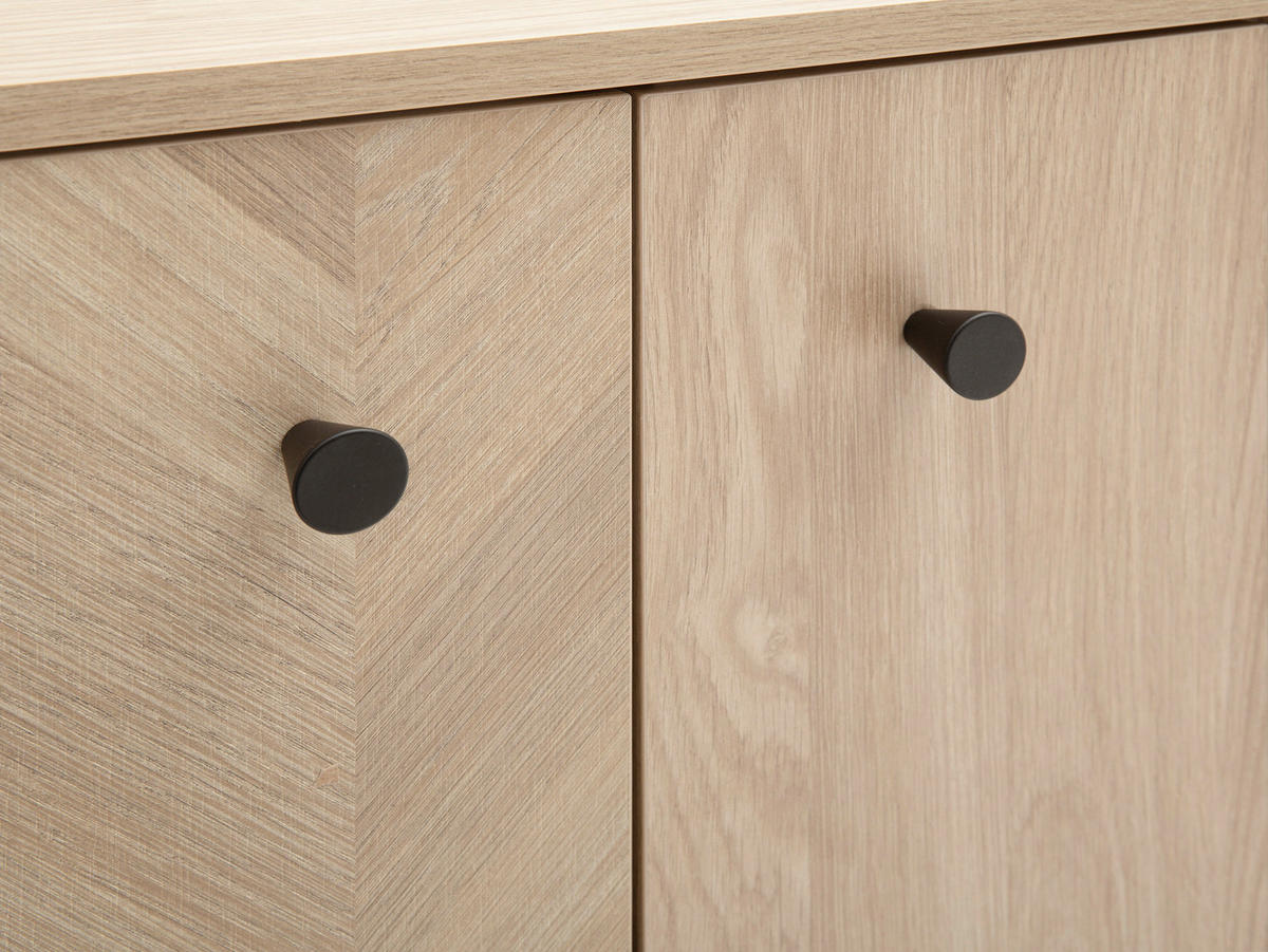 WASCHBECKENUNTERSCHRANK 65,1/59,1/33 cm  - Eichefarben/Schwarz, KONVENTIONELL, Holzwerkstoff/Kunststoff (65,1/59,1/33cm) - Stylife