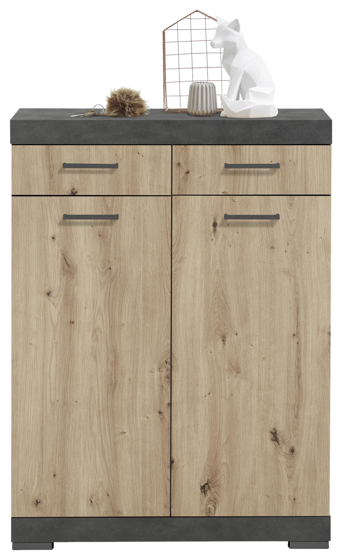 SCHUHSCHRANK  in 80/110/35 cm  - Graphitfarben/Eiche Artisan, MODERN, Holzwerkstoff/Kunststoff (80/110/35cm) - MID.YOU