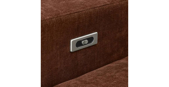 ECKSOFA in Chenille Rostfarben  - Rostfarben/Schwarz, KONVENTIONELL, Textil/Metall (264/178cm) - Hom`in