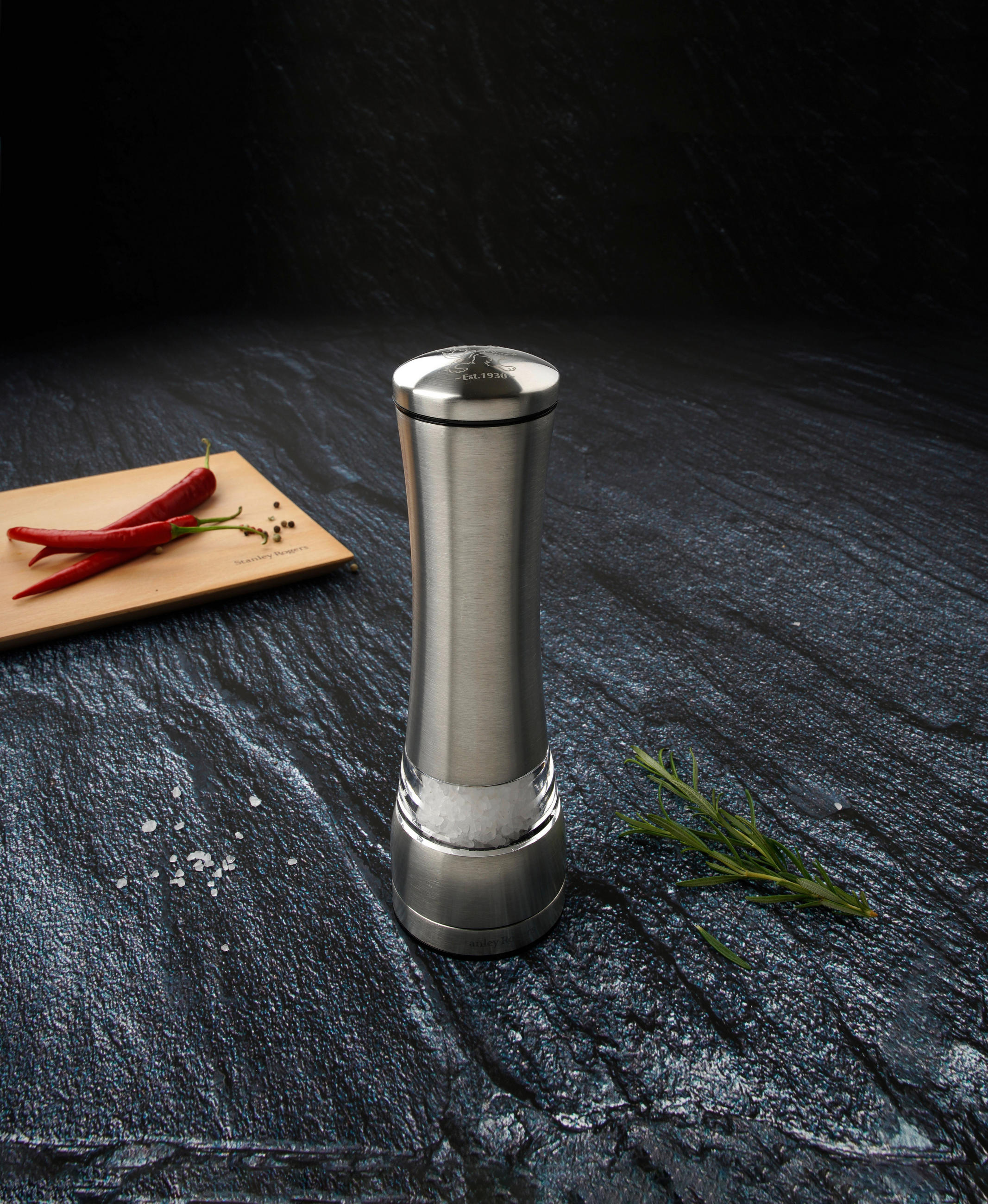SALZ- UND PFEFFERMÜHLE  - Edelstahlfarben, Basics, Keramik/Metall (6,5cm) - Stanley Rogers