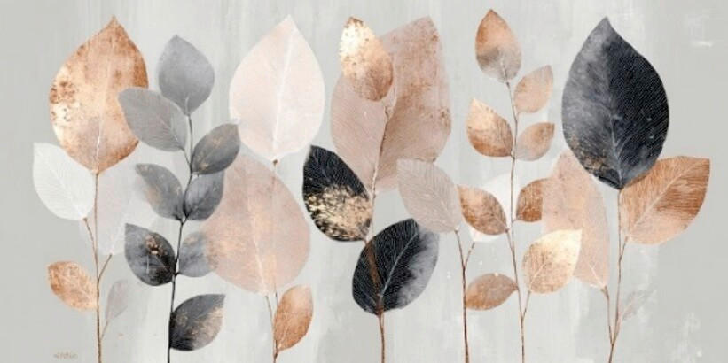 Euroart Aluminiumbild Tender Leaves IV Mehrfarbig 100x50x2 cm