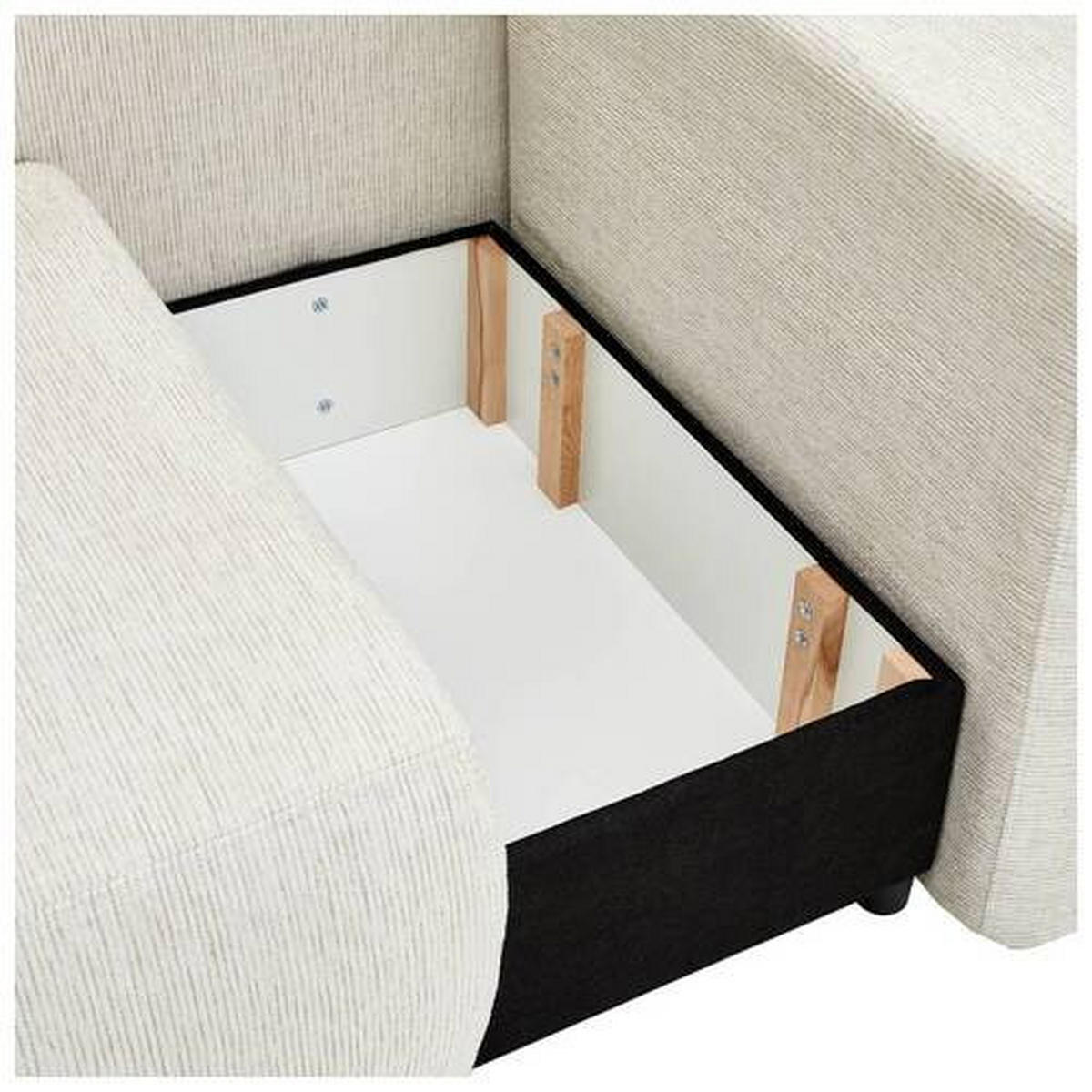 CHAISELONGUE Chenille Sandfarben  - Sandfarben/Schwarz, KONVENTIONELL, Kunststoff/Textil (171/73/93cm) - Carryhome