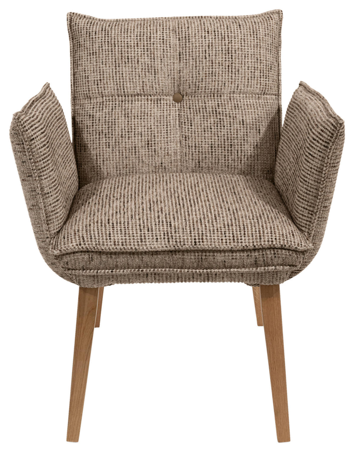ARMLEHNSTUHL  in Chenille  - Eichefarben/Braun, KONVENTIONELL, Holz/Textil (72/86/65cm) - Valdera
