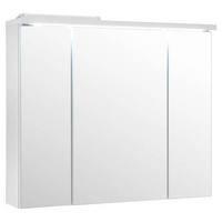 TÜKRÖS SZEKRÉNY 80/69/20 cm  - fehér, Basics, faalapú anyag/Üveg (80/69/20cm) - Xora