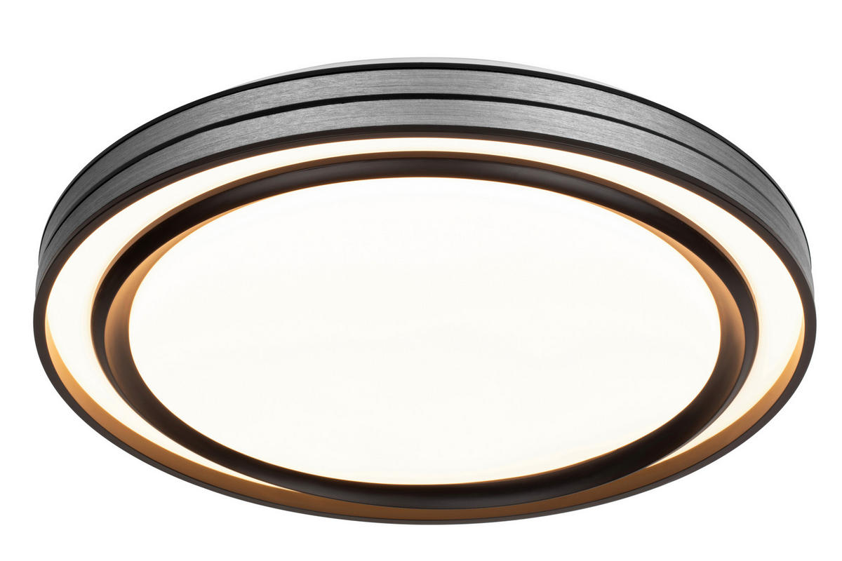 LED PLAFONJERA - bela/crna, Osnovno, metal/plastika (49/7,5cm) - Novel