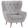 SESSEL in Mikrofaser Taupe  - Taupe/Eichefarben, Design, Holz/Textil (87/101/95cm) - Stylife