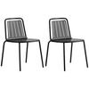GARTENSTUHL-SET Edelstahl Schwarz  - Schwarz, Design, Metall (54/79/57cm) - Connubia 